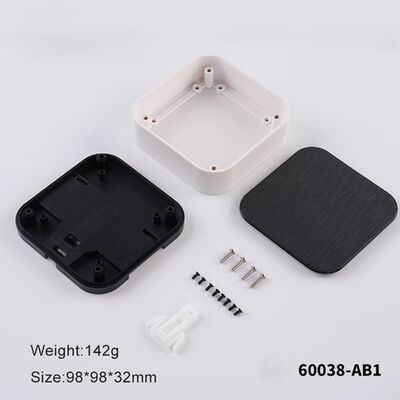 Square Plastic DIN Rail Boxes 98*98*32mm DIN Rail Mount Enclosures For Network Module