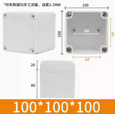 Cuadro eléctrico hermético ABS de material PC 100*100*100mm con tornillos de plástico