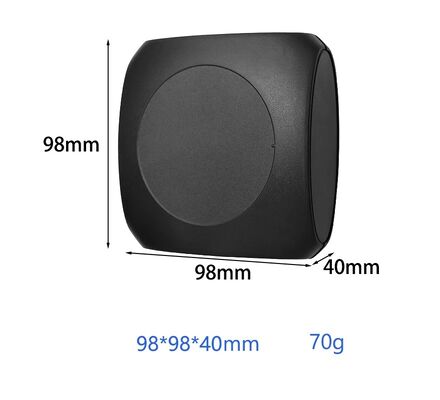 98*98*40mm Carcasa de red de comunicación IoT negra con superficie de textura