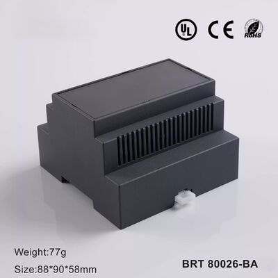 Caja de 5 módulos para carril DIN para PCB y electrónica, en material UL 94 V0